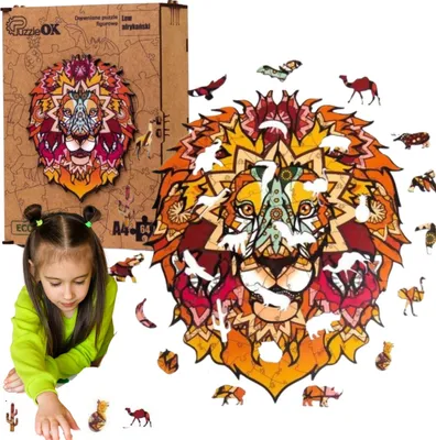 Obrázek produktu pro Dřevěné puzzle - ECO - Báječný jednorožec A4 PuzA4-00707