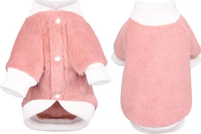 Produktbild von Plüsch Hundejacke für den Winter und Herbst - Warme Kleidung für Hunde - Verdickte Hundeweste