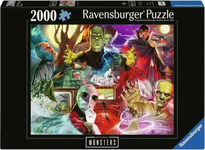 Immagine prodotto di Puzzle Jigsaw 2000 elementów - Uniwersalne Potwory, technologia softclick