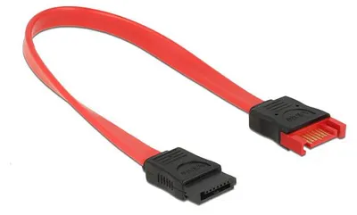 Obrázok produktu pre DeLOCK 83952, 0,2 m, SATA III, SATA 7-pin, SATA 7-pin, Samec/Samica, Čierna, Červená