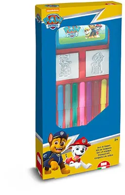 Zdjęcie produktu dla Pieczątki Psi Patrol PAW PATROL + pisaki 9szt 21903 Multiprint