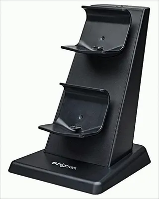 Produktbild von Bigben Interactive PS4DUALCHARGERV2, PlayStation 4, Schwarz, PS4, Dualshock 4, Kabelgebunden, 95 mm, 135 mm