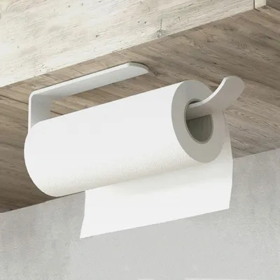 Produktbild von Küchenrollenhalter ohne Bohren, Küchenpapierhalter Wandmontage, Papierrollenhalter aus Aluminium, Küchenrollenspender Küchenrollen Halter Aufbewahrung Organisator