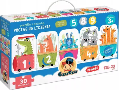 Zdjęcie produktu dla CZUCZU Czuczu Puzzle z dziurką Pociąg do liczenia 3+