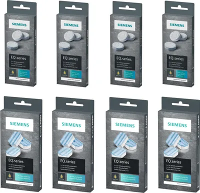 Produktbild von SIEMENS TZ80001 + TZ80002 40 Reinigungstabletten + 12 Entkalkungstabletten für EQ Series