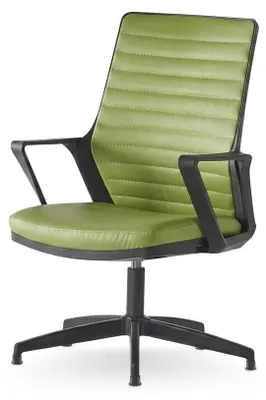 Immagine prodotto di Sedia per conferenze, verde, robusta, con struttura in metallo, design moderno e minimalista, Immagine generata dall'IA