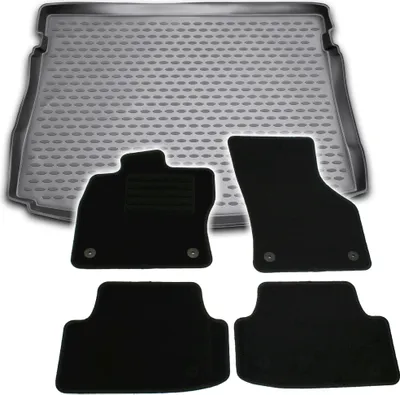 Produktbild von Gummi-Kofferraumwanne + Fußmatten Set für VW Golf 7 5G, Bj. 2013-