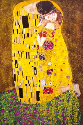 Obrázek produktu pro Gustav Klimt art print obraz - Polibek, 1908 (120 x 80 cm)
