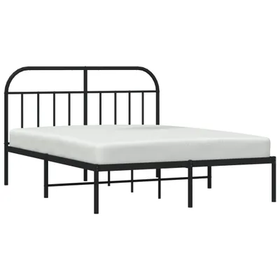 Obrázok produktu pre Kovový rám postele s čelom čierny 135x190 cm