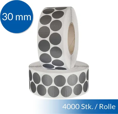 Produktbild von mashpaper Gewebeklebepunkte silber 30 mm Klebepunkte aus Gewebeband R135K02C_30
