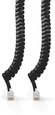 Obrázek produktu pro Nedis TCGB90100BK20, 2 m, RJ-10, RJ-10, Černá, Samec, Samec