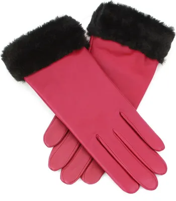 Image de Eastern Counties Leather - Gants d'hiver "Debbie" pour femme - cuir, fourrure synthétique EL338 (XL) (Cranberry)