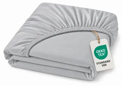 Produktbild von Topper Jersey Spannbettlaken 140x200 - 160x200 cm Silber