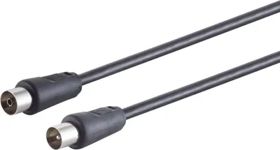Produktbild von S/CONN maximum connectivity Antennenkabel, 100% geschirmt, BK-tauglich, > 75 dB, schwarz, 3,75m (80014-S)