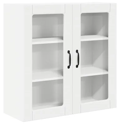 Produktbild von vidaXL Wandglas-Schrank PORTO Weiß 80 x 31 x 80 cm Holzwerkstoff
