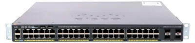 Produktbild von Cisco Small Business WS-C2960X-48LPS-L, Managed, L2/L3, Gigabit Ethernet (10/100/1000), Power over Ethernet (PoE), Rack-Einbau, 1U