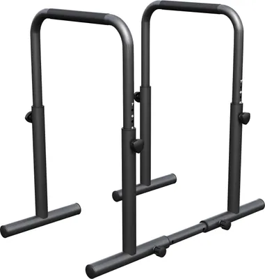 Produktbild von GORILLA SPORTS® Dip Barren - Verstellbar, 80-100 cm, Rutschfest, Stahl, Schwarz - Parallettes, Dip Station, Push Up Stangen, Calisthenics Equipment