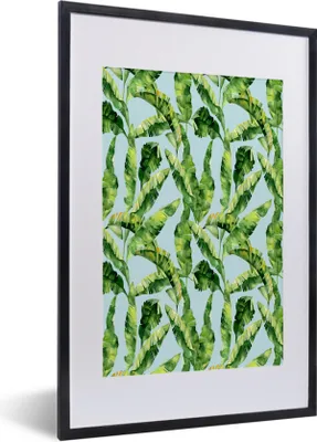 Produktbild von MuchoWow® MuchoWow® Gerahmtes Poster Blätter - Vintage - Collage 40x60 cm - Poster mit zchwarzem Bilderrahmen - Poster in Rahmen