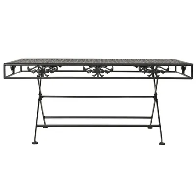 Immagine prodotto di Tavolino da Salotto Pieghevole Vintage Metallo 100x50x45cm Nero