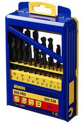 IRWIN Bohrerset Metall HSS DIN-338 19-teilig 1,0–10,0 mm