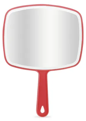 Produktbild von Großer Handspiegel, Handspiegel mit Griff, Salonspiegel für Friseure und Barbiere