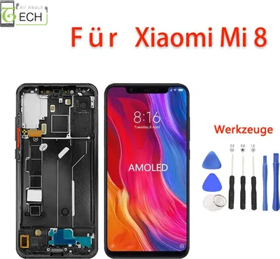 Produktbild von Für Xiaomi Mi 8 M1803E1A LCD Display (OLED) mit Rahmen Bildschirm Touch Screen