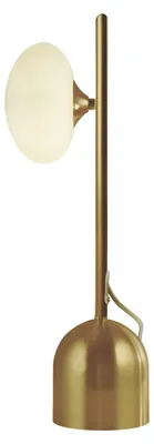 Immagine prodotto di Lampada da tavolo, metallo dorato, vetro opalino, H 50 cm