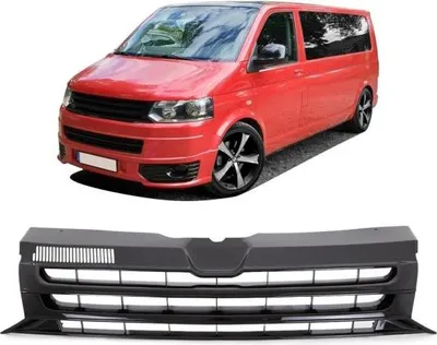 Produktbild von Kühlergrill Grill Clean hochglanz Schwarz Sportgrill passend für VW T5 GP Facelift 09-15