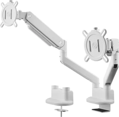 Produktbild von ONE FOR ALL DM4220 MH Universal-Doppelmonitorarm, Weiß