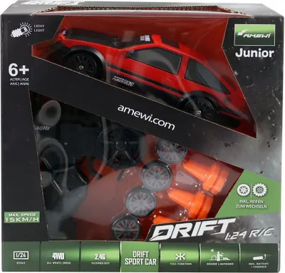 Obrázok produktu pre Amewi RC Drift Sport 4WD 1:24 RTR rot                    /6+