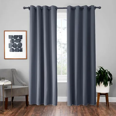Obrázek produktu pro Topchances Záclony 238cm x 132cm,Thermal Blackout Záclona Eyelet Záclona Deco Záclona Neprůhledná Blackout Záclona, šedá