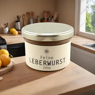 Produktbild von Feine Leberwurst im Glas – Hausgemacht von Metzgerei Guber – streichzart & herzhaft