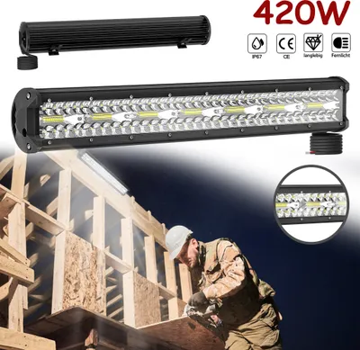 Obrázek produktu pro LARS360 LED pracovní světlo 420W, terénní reflektor IP67 pro použití v autě, na lodi a v zemědělství, výkonný a odolný proti povětrnostním vlivům