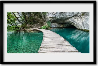 Produktbild von Bild 60x40 MDF-Rahmen Wandkunst Architektur Bridge Lake