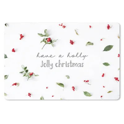 Produktbild von MuchoWow® Schreibtischunterlage Winter - Zitat - Weihnachten - Mistelzweig 60x40 cm - XXL Mauspad - Großes Mauspad