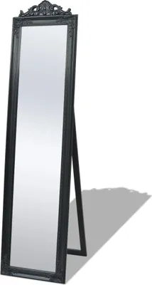 Image de Miroir sur pied Style baroque 160x40 cm Noir