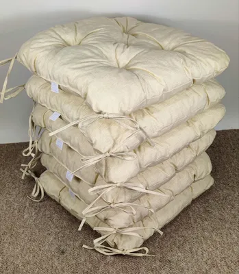 Produktbild von Rattani Stuhlkissen / Sitzkissen Klara  6x ,  42 x 42 x 8 cm Colore beige