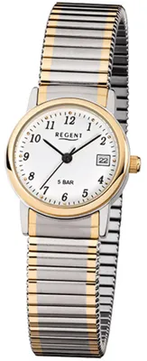 Produktbild von Regent Zugbanduhr Damen bicolor F-889