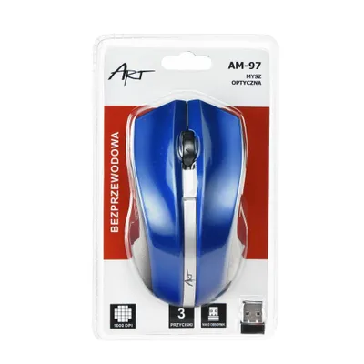 Image de SOURIS OPTIQUE SANS FIL USB AM-97 Bleu