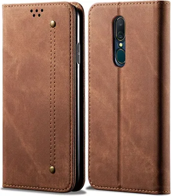 Image de OPPO F11 Case, Leather Wallet Case with Magnetic Closure and Case with Stand Function for OPPO F11 / OPPO A9 Brown