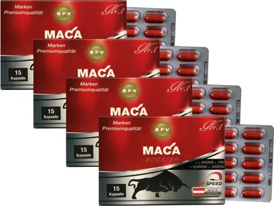 Produktbild von BPV - MACA BOOSTER 60 Kapseln - Hardcore Booster - Hochdosiertes Kombi-Produkt perfekt geeignet für Sportler und Aktive Männer. Die perfekte Rezeptur für alle Sportarten, rein Pflanzliche Inhaltsstoffe. Auch zu finden unter der Kategorie: Maca, L-Arginin, Zinc, Guarana, Ginseng, Koffein, Creatin Monohydrat, BCAA, EAA, Aminosäuren, Kreatin, Tribulus Terrestris, Vitamine, Mineralstoffe, Vitalstoffe, Muskelaufbau, Aphrodisiakum, Sporternährung, Supplements,