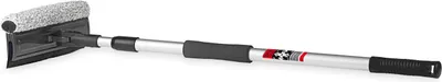 Produktbild von HEYNER® Scheibenreiniger mit Teleskopgriff 70-125cm, 70x25 cm Auto Fensterwischer klappbar, Mikrofaserbezug für die Insektenentfernung der Windschutzscheibe, Fahrzeugpflege & Reinigung