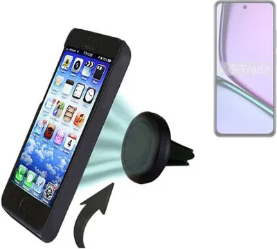 Produktbild von K-S-Trade kompatibel mit Realme 12 Lite Auto Handy Halterung KFZ Halter Lüftungsgitterhalterung Air Vent mount Smartphone Halter