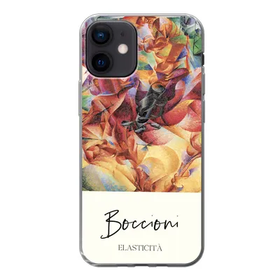 Produktbild von MuchoWow® Handyhülle Schutzhülle Hülle für iPhone 12 Kunst - Umberto Boccioni - Elasticità Silikon Softcase Handy Hülle - Schutzhülle