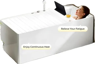 Produktbild von Badewannenabdeckung, faltbares Design, Abmessungen 170 x 75 cm, maximale Belastung 5 kg, Temperaturbeständigkeit 80 ℃, wasserdichtes Material