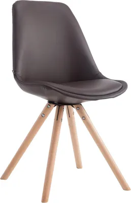 Produktbild von Esszimmerstuhl Kunstleder - Küchenstuhl - Bequemes und modernes Design | Kleidungsfarbe: Naturfarbe: Braun