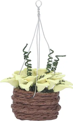Obrázek produktu pro Závěsný košík, dekorace, pryskyřice, nádherná miniatura pro mini domeček pro panenky 1:12