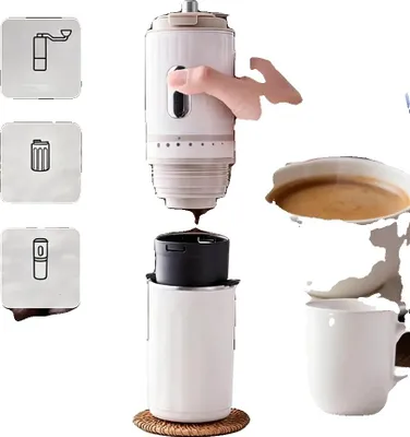 Obrázek produktu pro Kávovar, přenosný design, nabíjení přes USB, BÍLÁ