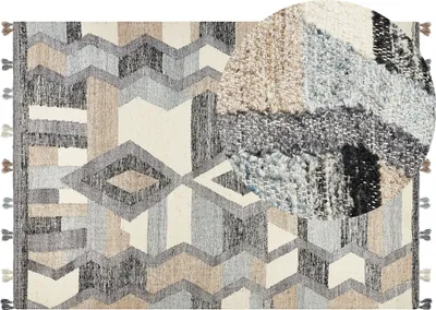 Obrázok produktu pre BELIANI Kelímový koberec viacfarebný vlna a bavlna 200 x 300 cm ručne tkaný vzor boho patchwork so strapcami