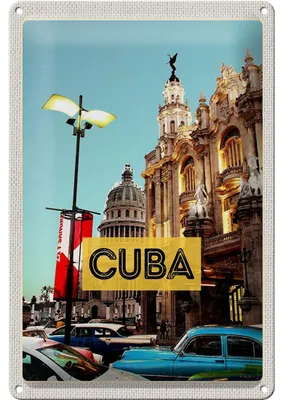 Produktbild von Blechschild Reise 20x30cm Cuba Karibik Innenstadt Urlaub